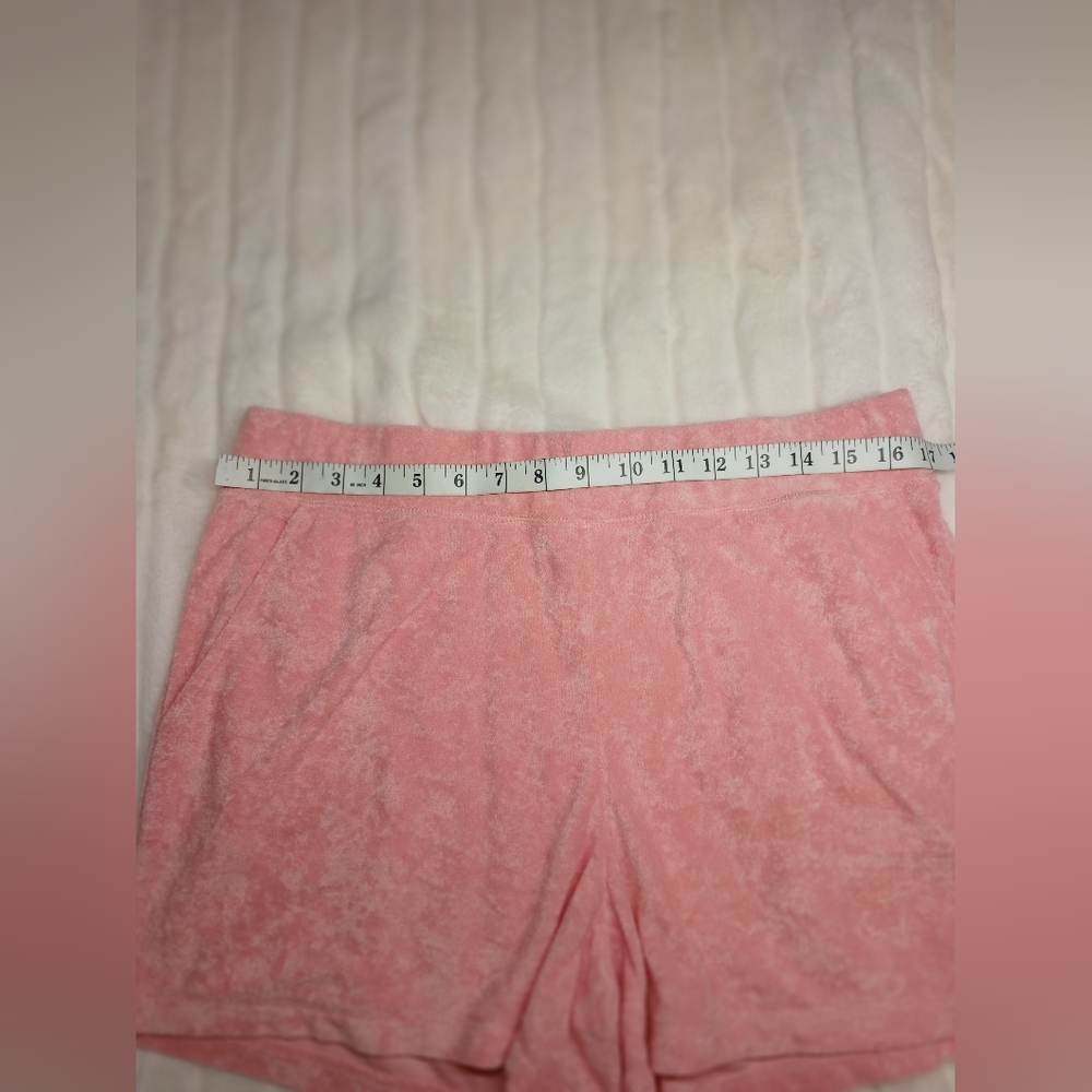 Juicy Couture Pink Velour Hoodie & Shorts Set – Size L (NWOT) - Picture 14 of 16